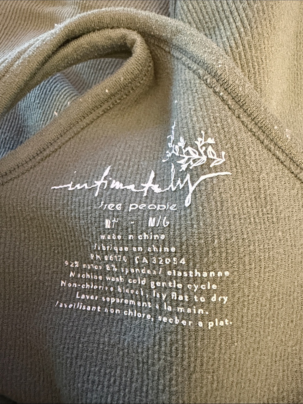 Free People medium Olive Ribbed High-Neck Racerback Tank - Picture 2 of 2